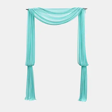 Lace curtains with pelmet