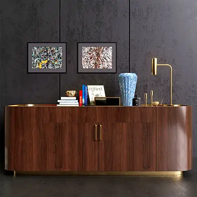 Classic chest of drawers with lamp and decor 3