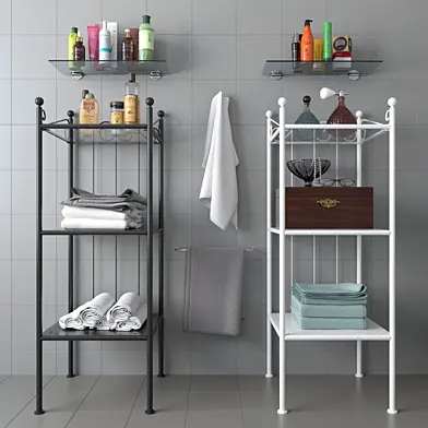IKEA RONNSKAR rack with decor