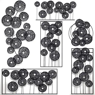 A collection of decor for the walls 4. Wall decor set, panel, loft, disks, art, picture, metal decor, round