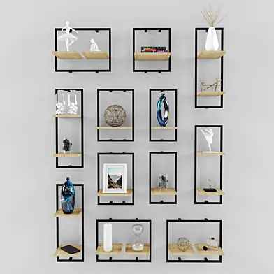 Decorative set 05 _ modern shelves