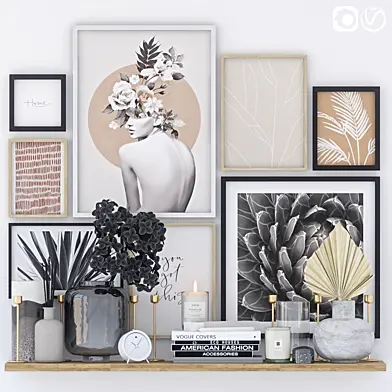 Decorative set with posters