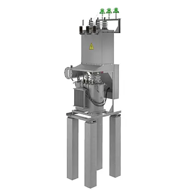 Complete transformer substation.