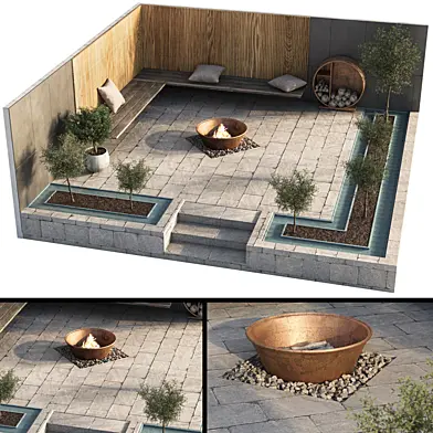 Backyard and Landscape with Plant 01