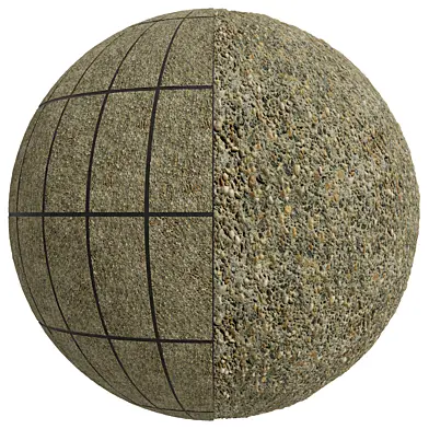 FB188 stone covering | Exposed Aggregate Concrete | 2 mat | 4k