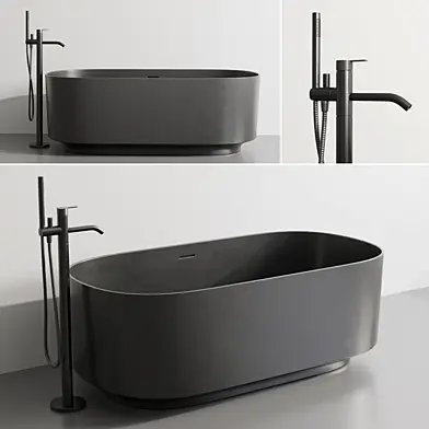 Inbani Arc Bathtub by Inbani Faucet set