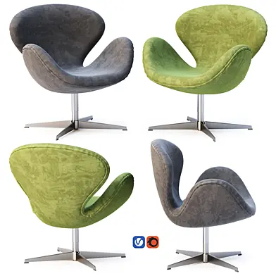 Swan Chair by Fritz Hansen / Round chair