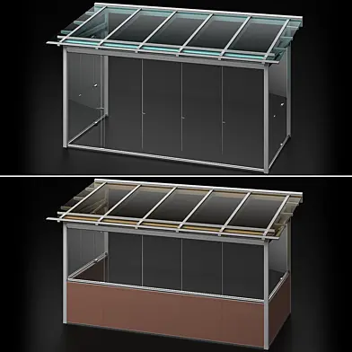 Metal glazed veranda terrace
