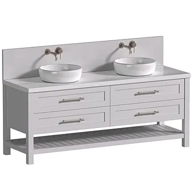 Bathroom Cabinet with a washbasin in a classic style. Bathroom furniture.Bathroom Sink Vanity