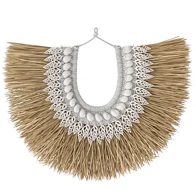 Seashell and algae necklace