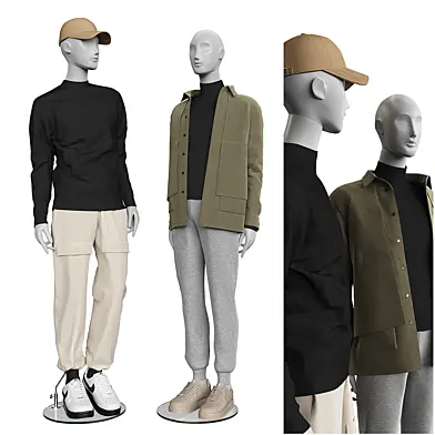 Casual men's clothing on mannequins 001
