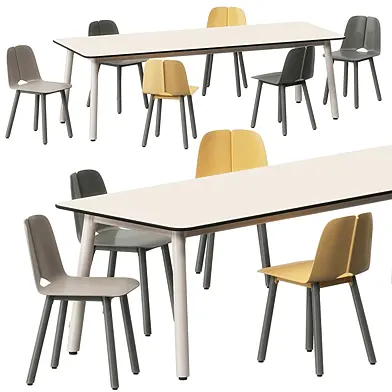 Seam table and chair set