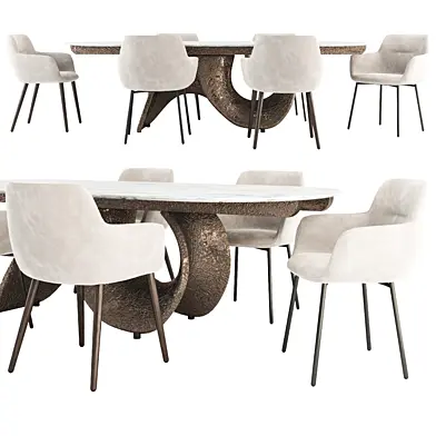 Cocoon Chair and Seashell Table