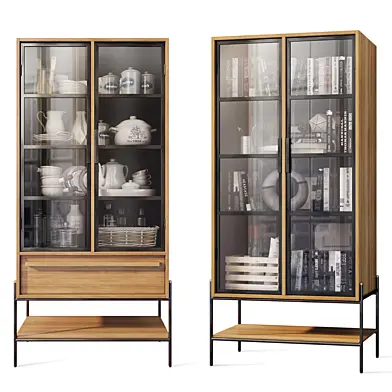 Bookcase showcase for dishes Outline Teak House