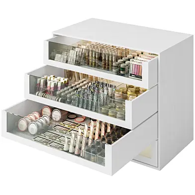 Set of cosmetics for make-up in a beauty salon