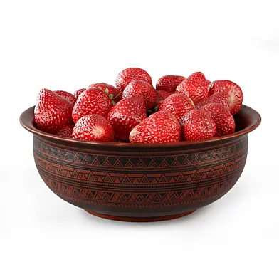 Plate with strawberries