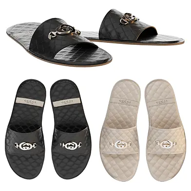 Gucci Leather slippers men's shoes