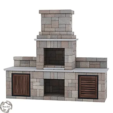 OM "RocArt" BBQ oven made of artificial stone