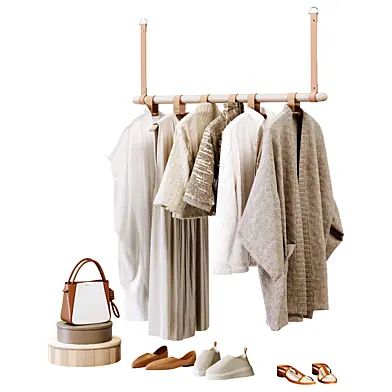 Set of women's clothing and shoes