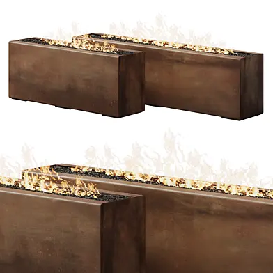 Komodo Linear Fire Pit by Paloform