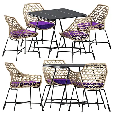 Cut 910/R and Cut 910/PR chairs by Potocco and Totem table by Garda Furniture