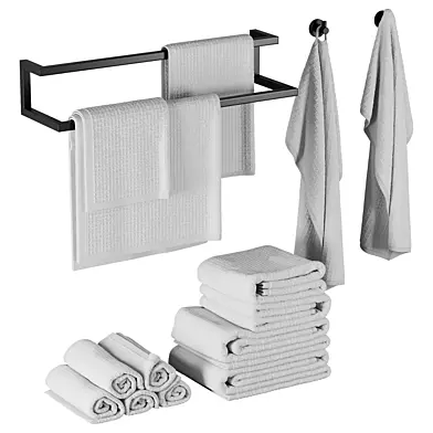 Set of waffle towels