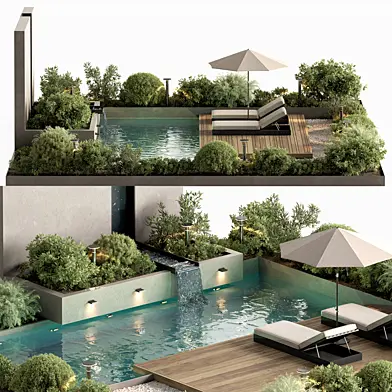 Landscape Furniture and Pool - Set 112