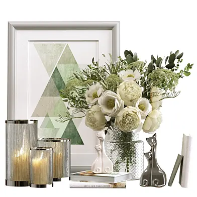 Decorative set with candles