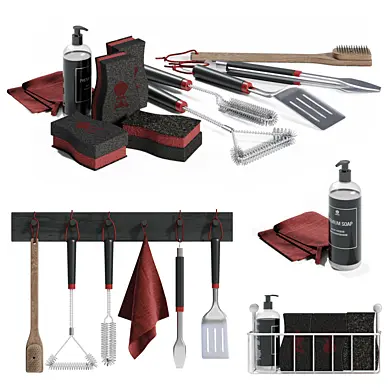 Grill Brush and Tool Set