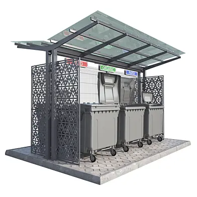 garbage container tank booth trash dumpster