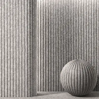 Decorative facing stucco plaster relief lines stripes with glossy seam grout