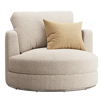 Hamilton Round Performance Fabric Swivel Armchair