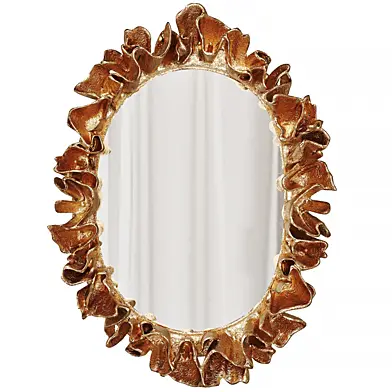 Coco Mirror Gold Faux Coral