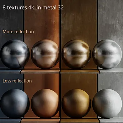 8 textures 4k in metal 32