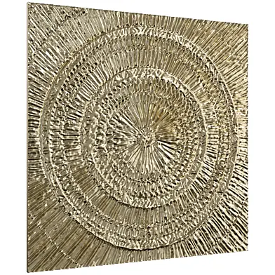 Bas-relief plaster wall decorative panel sun circles eyes