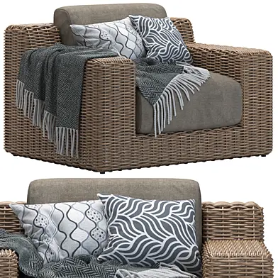 CB2 Maylin Rattan Outdoor Lounge Chair