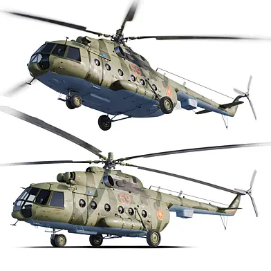 Military helicopter Mi-8