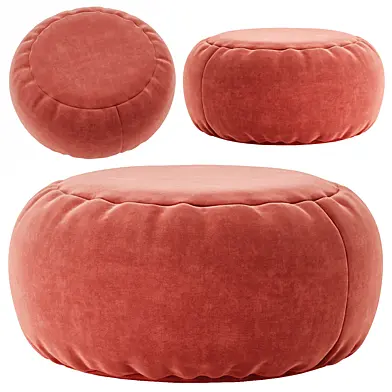 coral colored pouf