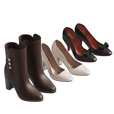 Set of three pairs of women's shoes