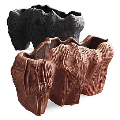 Raw coral vase