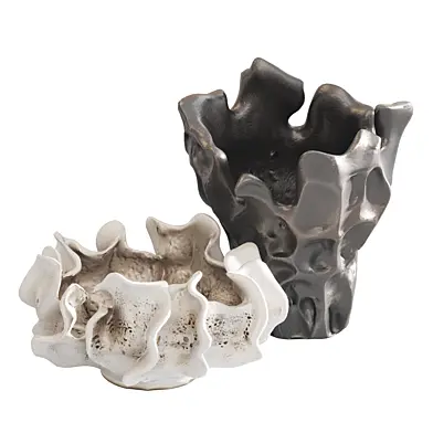 Set of coral-shaped vases