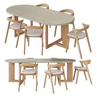 Trestle table and Bok outdoor dining chair Ethnicraft