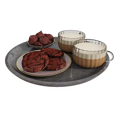 Coffee with cookies and chocolate