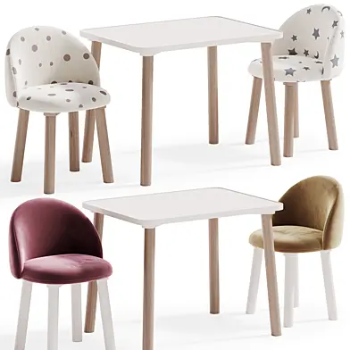 Children's table and chairs 19
