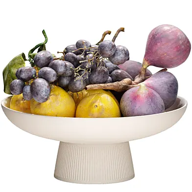 bowl of figs lemons and grapes fruits