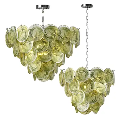 Green Iridescent Murano Chandelier