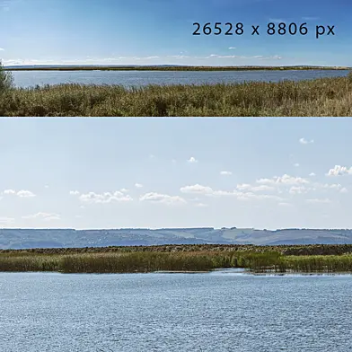 View of the Volga River. Sunny day. Summer 2025.