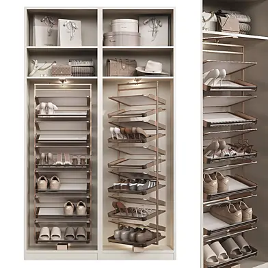 Shoe cabinet with fittings for the hallway and wardrobe 003