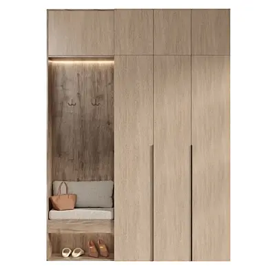 Hallway minimalist with decors