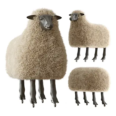 Pouf Moutons de laine